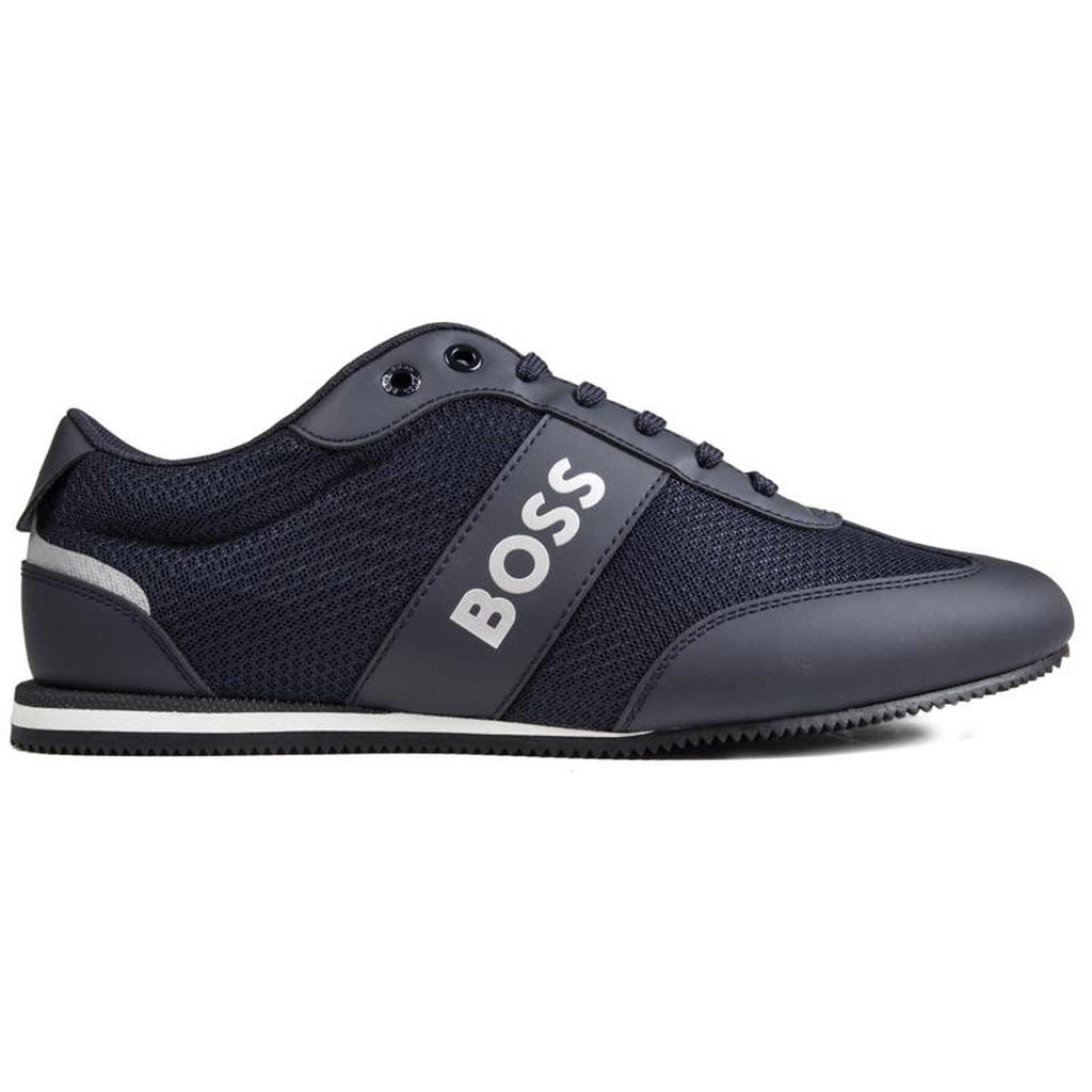 Hugo Boss Orange Rusham Mens Low Profile Trainers - Blue Nylon - Size UK 12